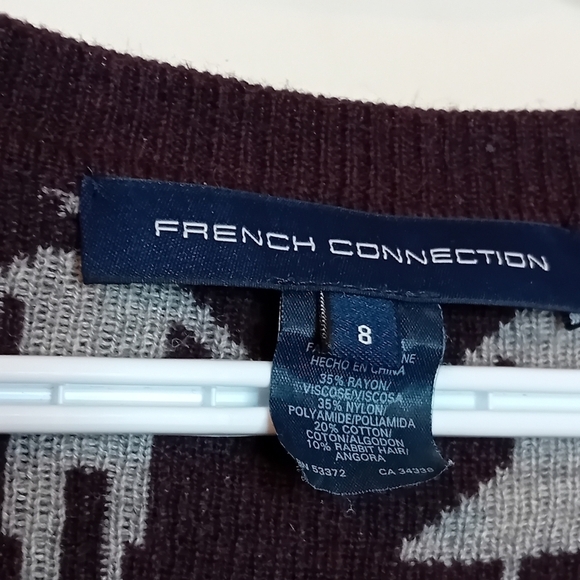 Womens French Connection  Above Knee People Warm Winter Dress‎ Angora Fur Office - Picture 7 of 8